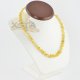 Amber yellow necklace polished chips